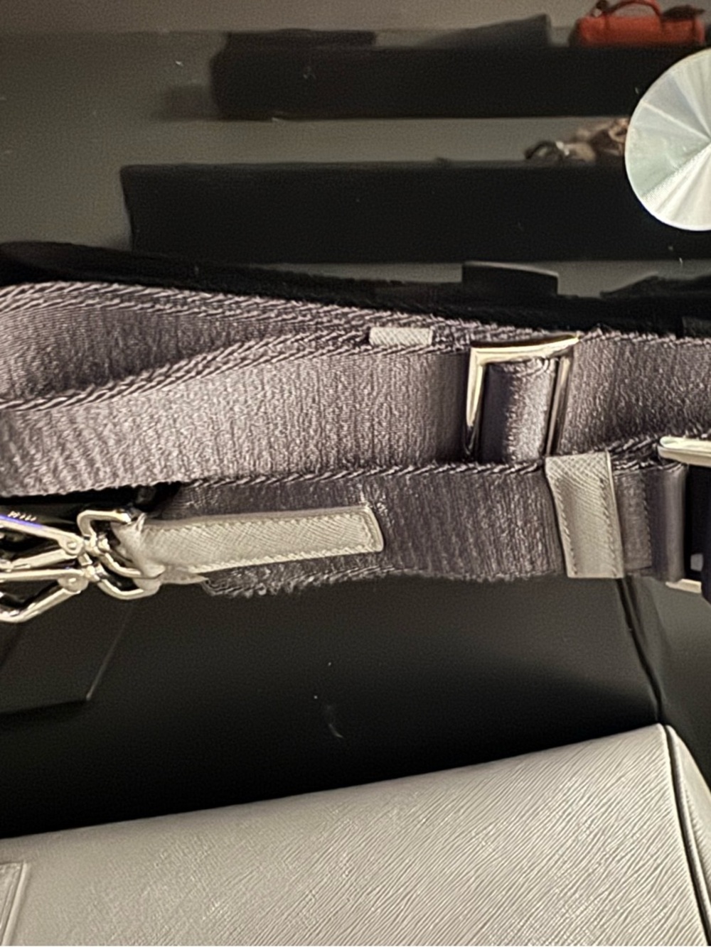 Prada Galleria |  Silver-Gray Saffiano Leather Structured Satchel - Picture 11 of 13